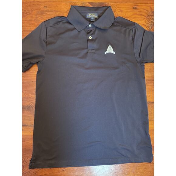 Congressional Country Club Boys Performance Golf Polo Ralph Lauren Navy 14/16 - Picture 10 of 14